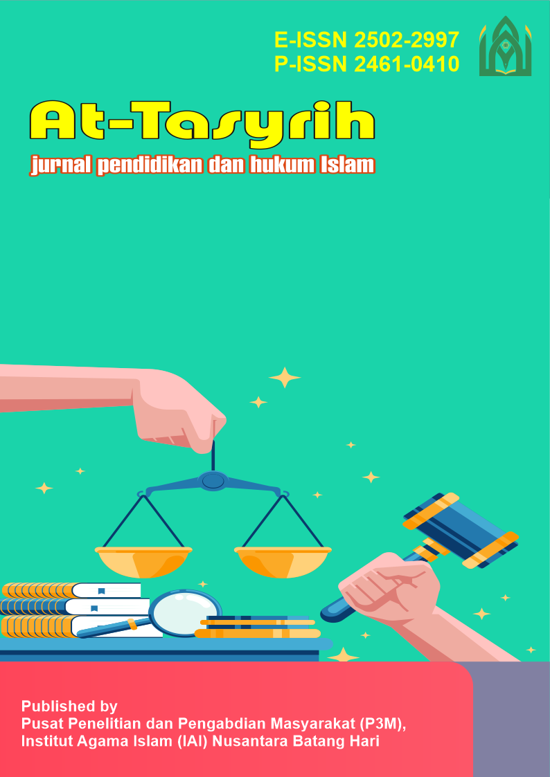 					View Vol. 12 No. 1 (2026): At-Tasyrih: Jurnal Pendidikan dan Hukum Islam
				