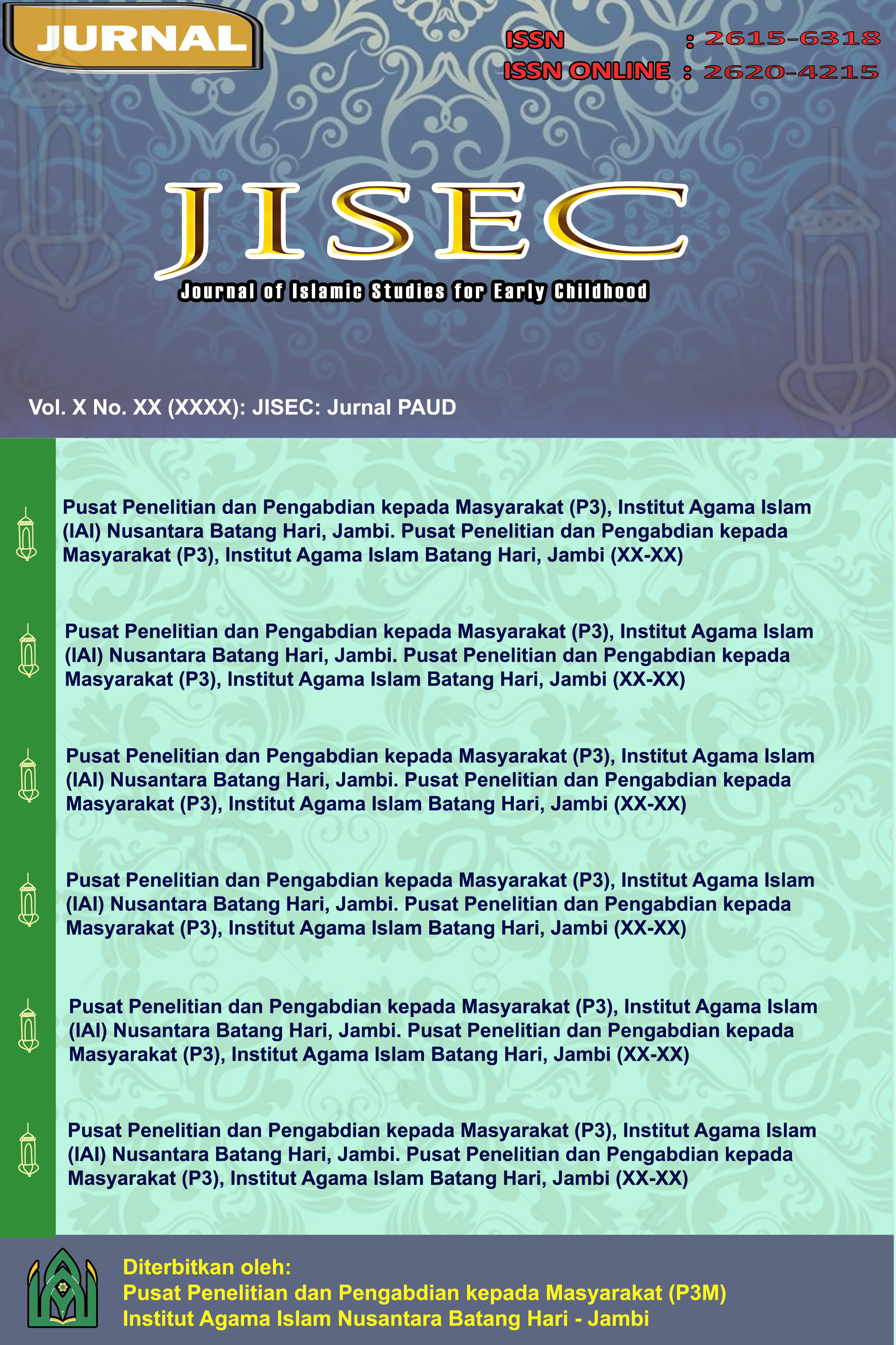 Jurnal JISEC: Jurnal PAUD